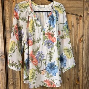 Daniel Rainn Multicolor Floral Blouse
